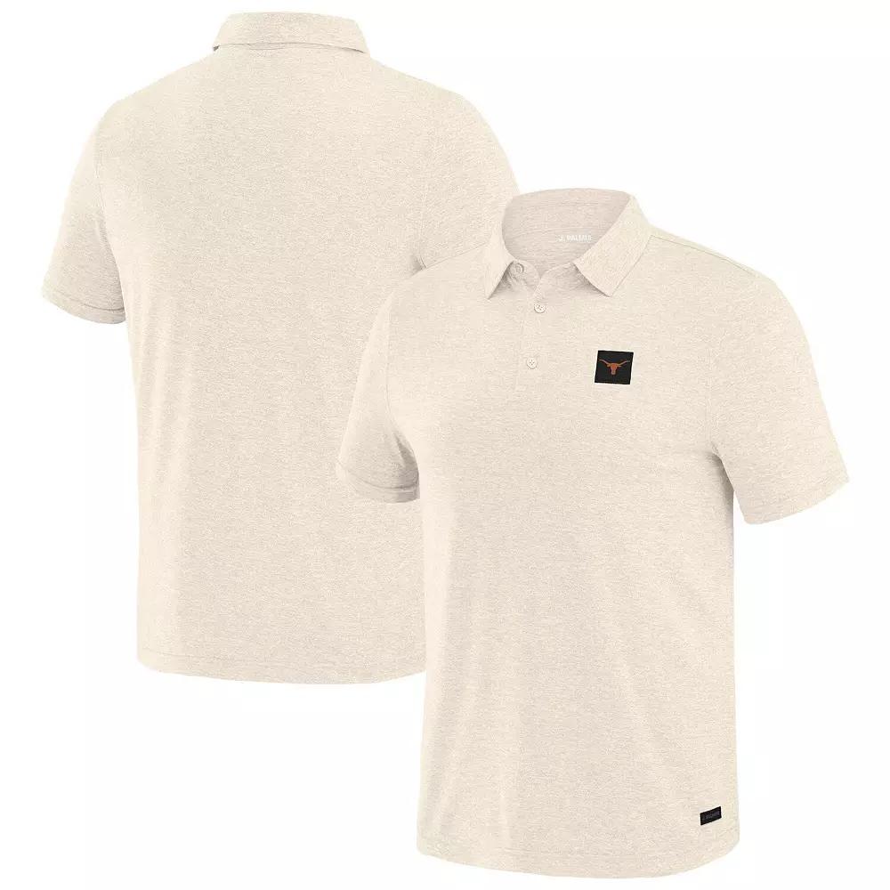 Men's J. Palmer White Texas Longhorns Four Down Polo, Size: Large Product Image