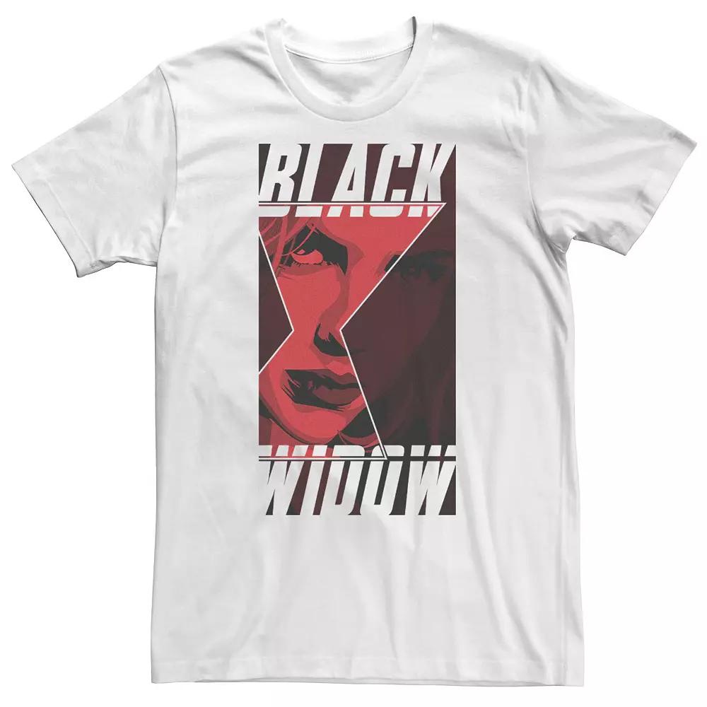 Big & Tall Marvel Black Widow Logo Fill Portrait Tee, Men's,  Product Image