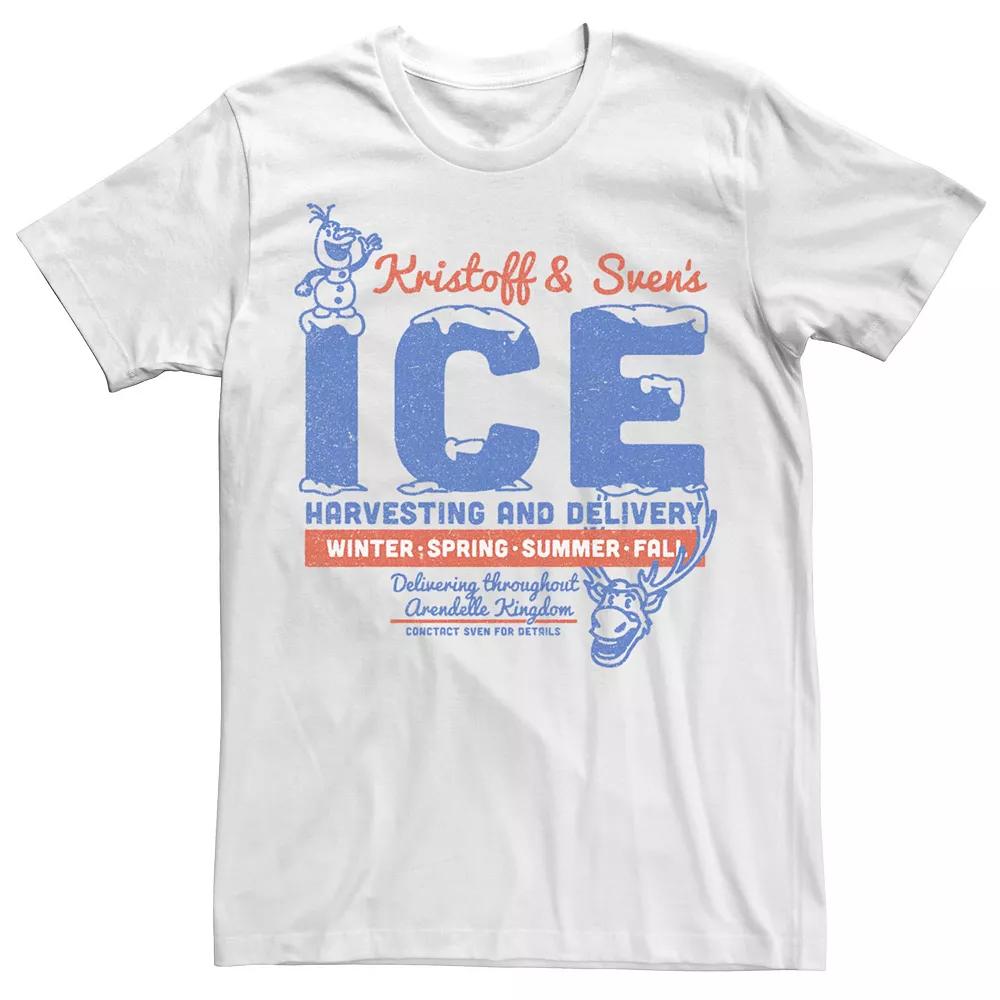 Big & Tall Disney Frozen Kristoff & Sven's Ice Harvesting And Delivery Tee, Men's, Size: XXL Tall, White Product Image