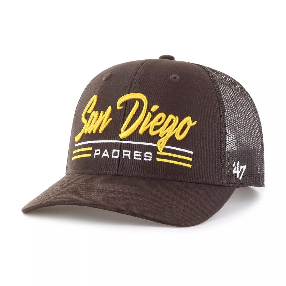Men's '47 Brown San Diego Padres Garner Trucker Adjustable Hat Product Image