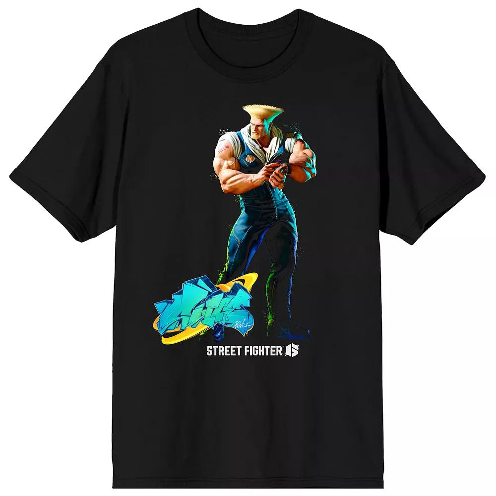 Men's Street Fighter VI Guile Graphic Tee, Size: XXL, Black Product Image