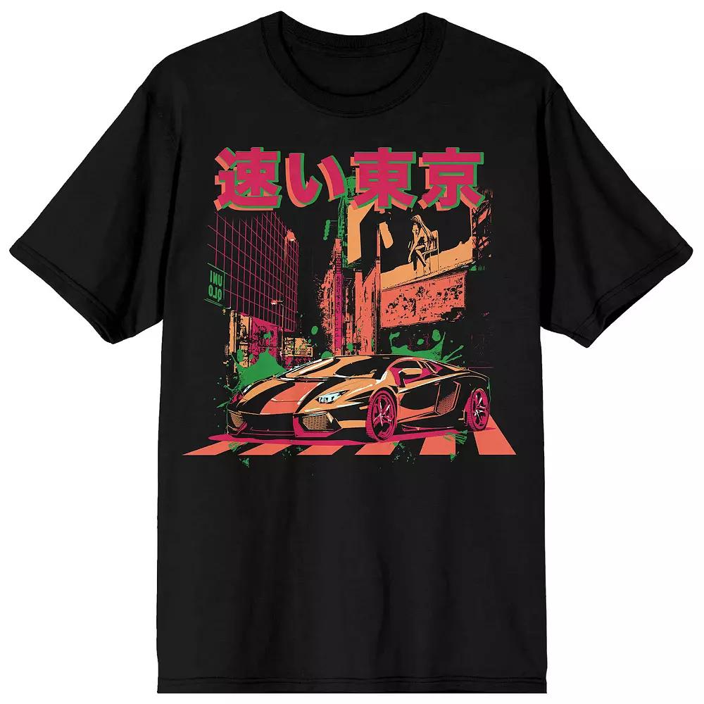 Men's Sleek Rebel Tokyo Fast Graphic Tee,  Product Image