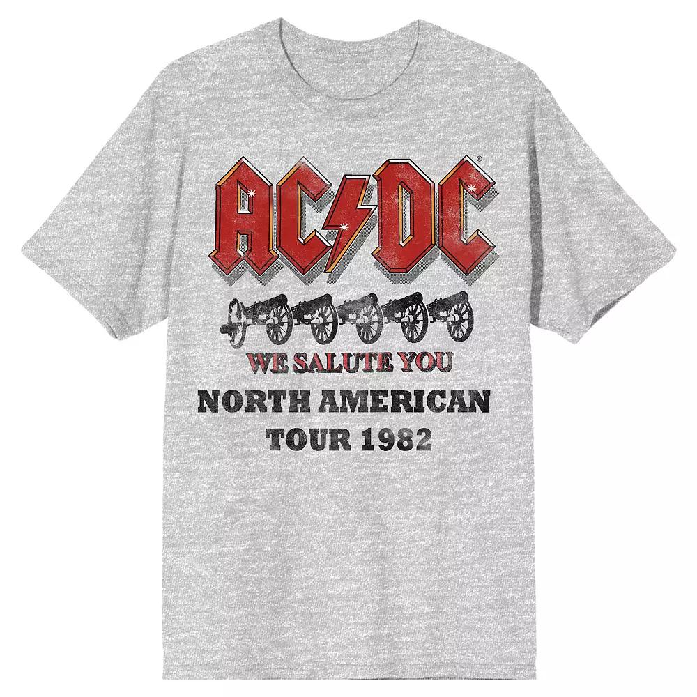 Men's AC/DC We Salute You Tee, Size: Large, Grey Product Image