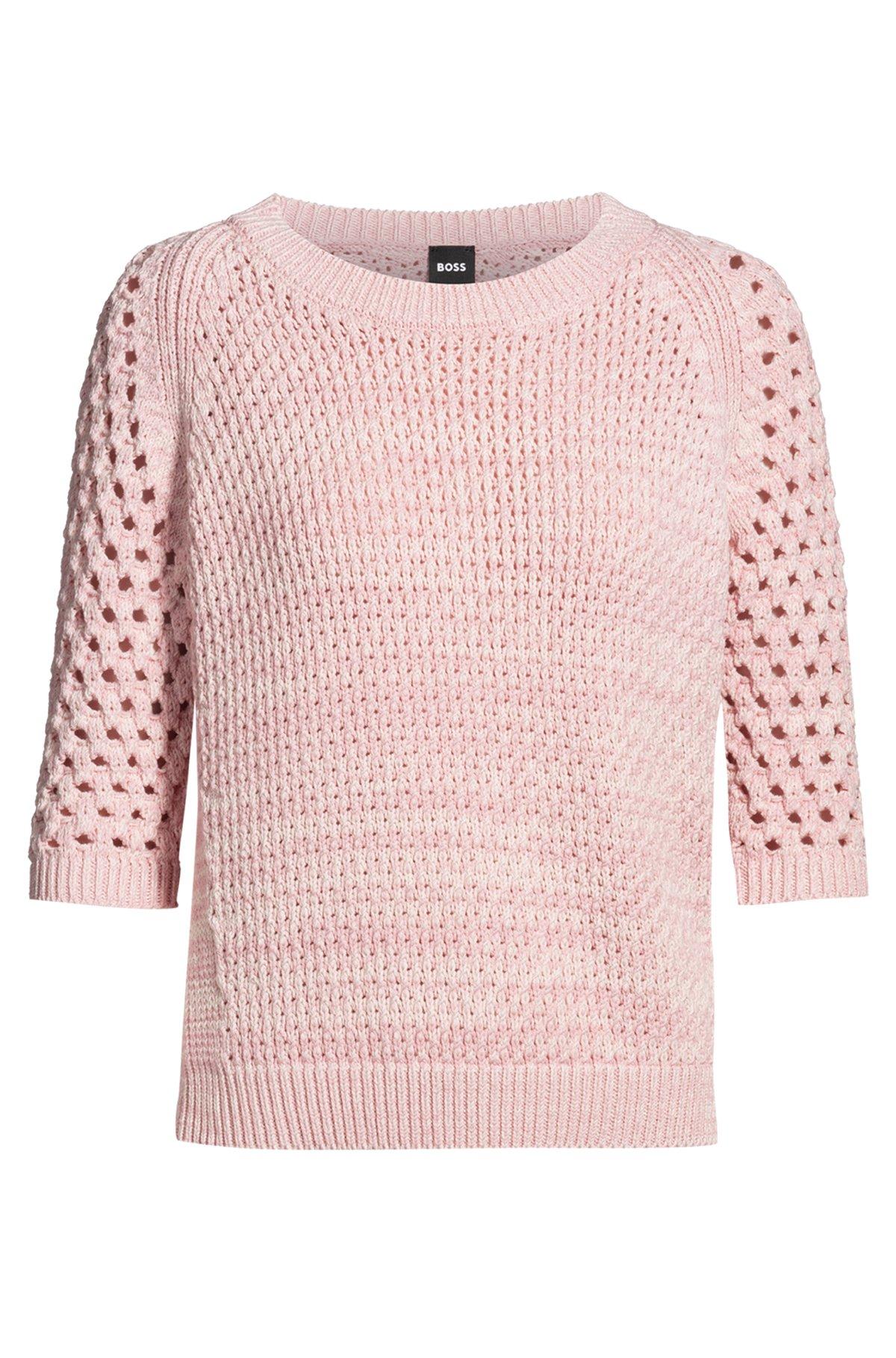 Sweater with mixed knits Product Image