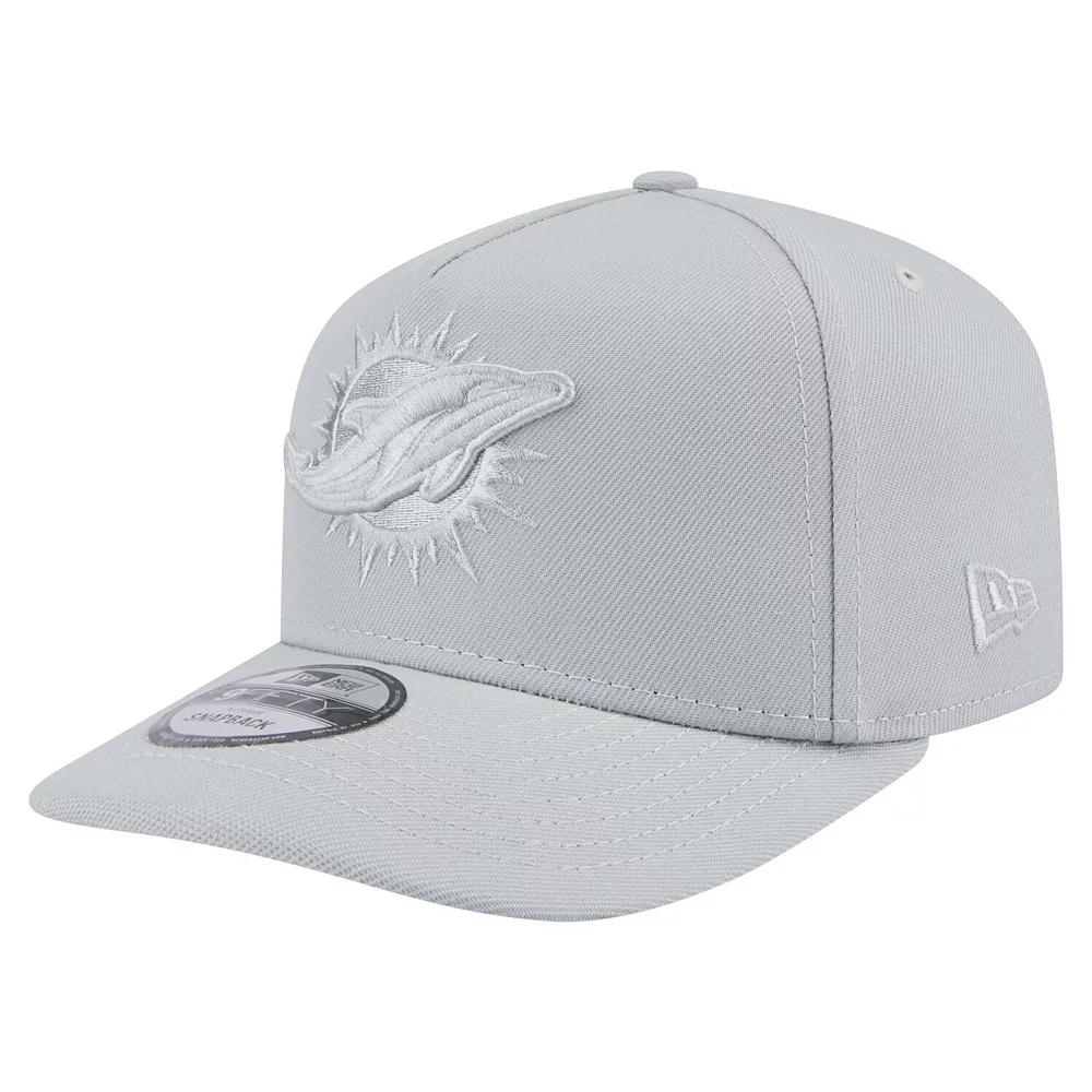 Men's New Era Gray Miami Dolphins Color Pack 9FIFTY Snapback Hat, Grey Product Image