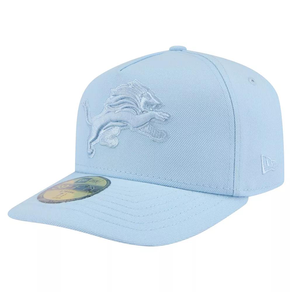 Men's New Era Light Blue Detroit Lions Color Pack A-Frame 59FIFTY Fitted Hat, Size: 7 1/2 Product Image