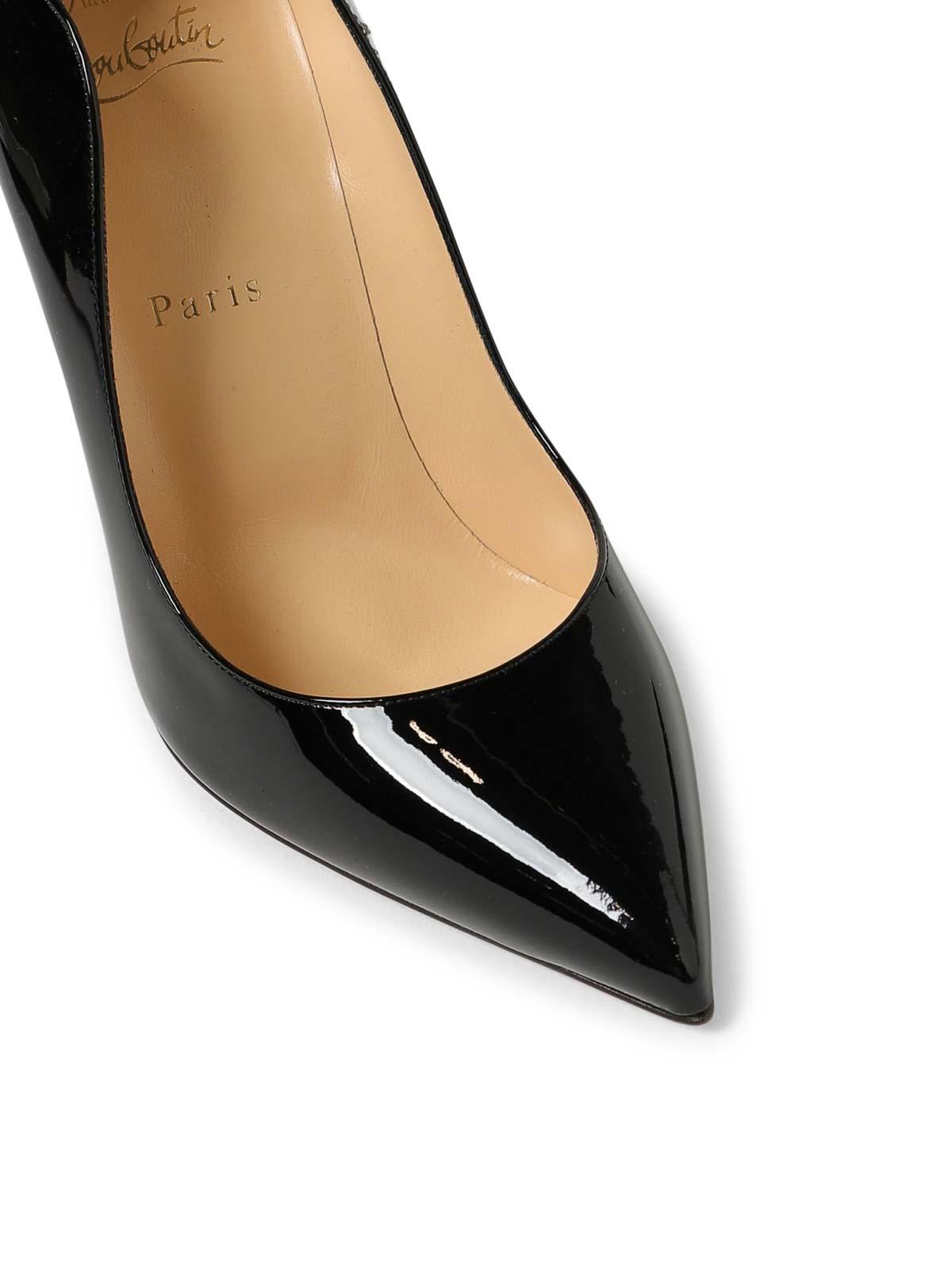 CHRISTIAN LOUBOUTIN Hot Chick Black Patent Leather Pumps Product Image