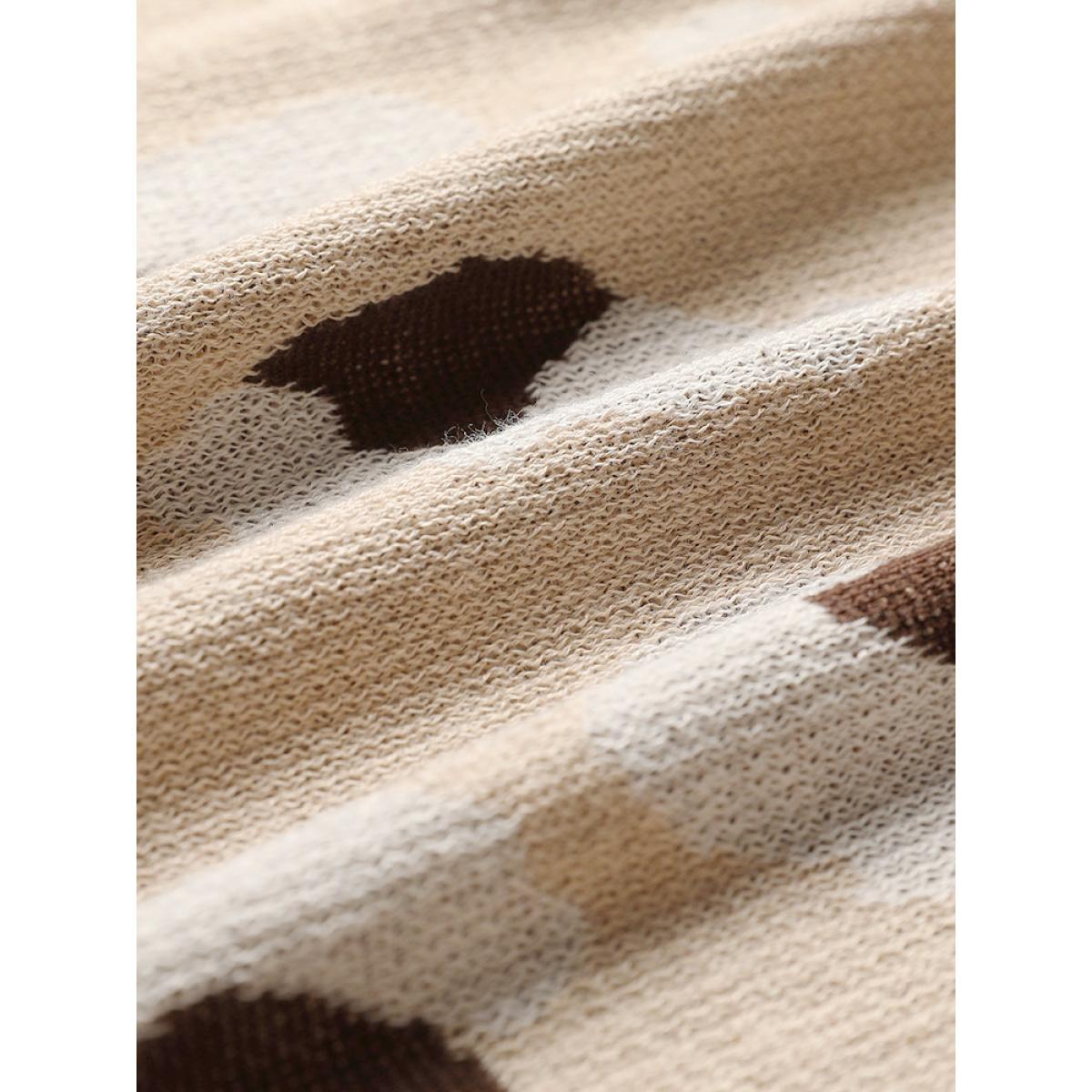 Plus Size Leopard Print Open Front Patched Pocket Cardigan Leopard Women Casual Loose Long Sleeve Dailywear Cardigans BloomChic 12/L Product Image