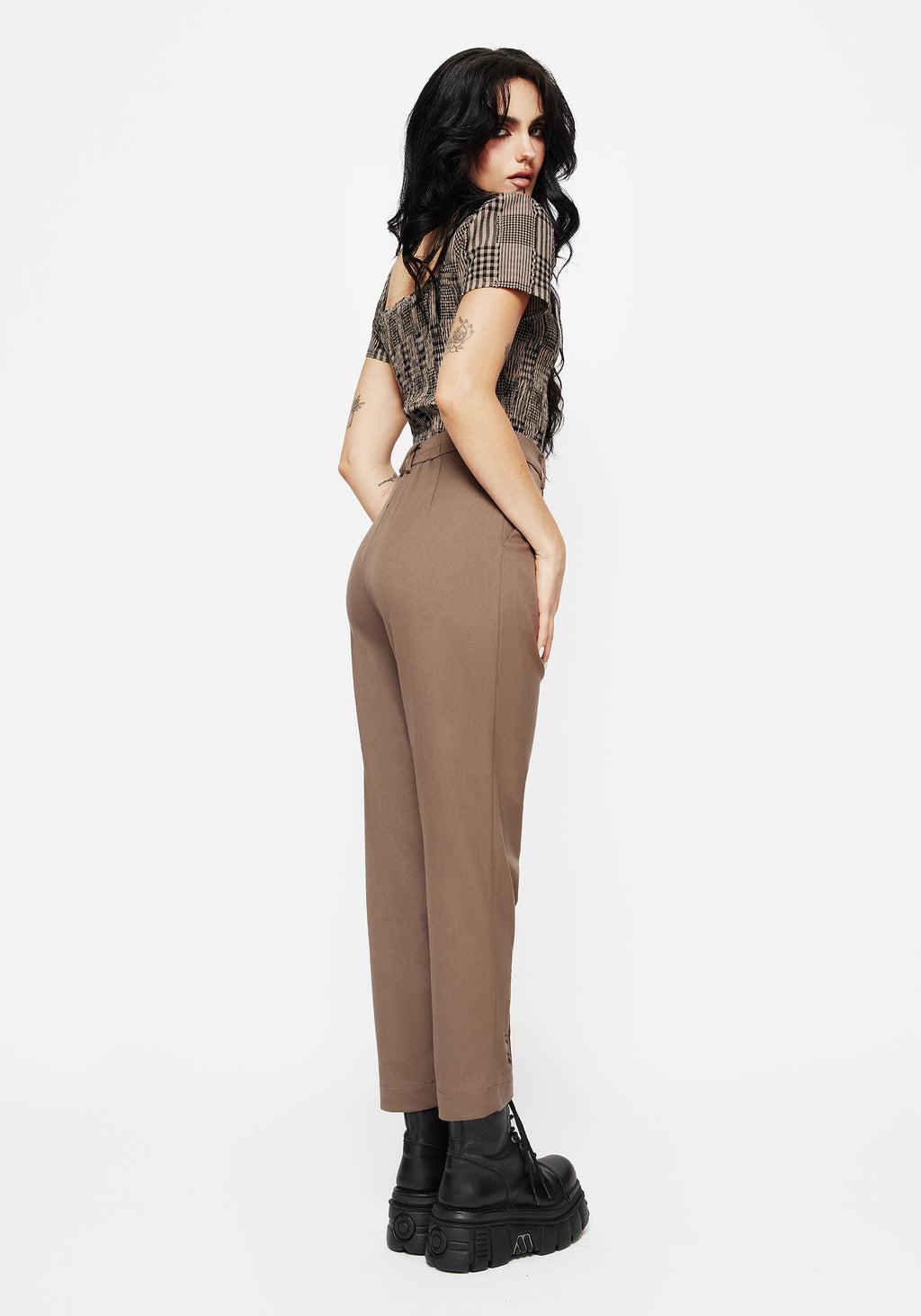 Hazel Embroidered Slim Tailored Trousers Product Image