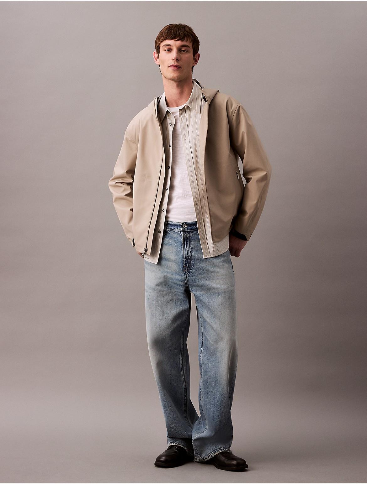 Calvin Klein Mens Tech Shell Hooded Jacket - Blue Product Image