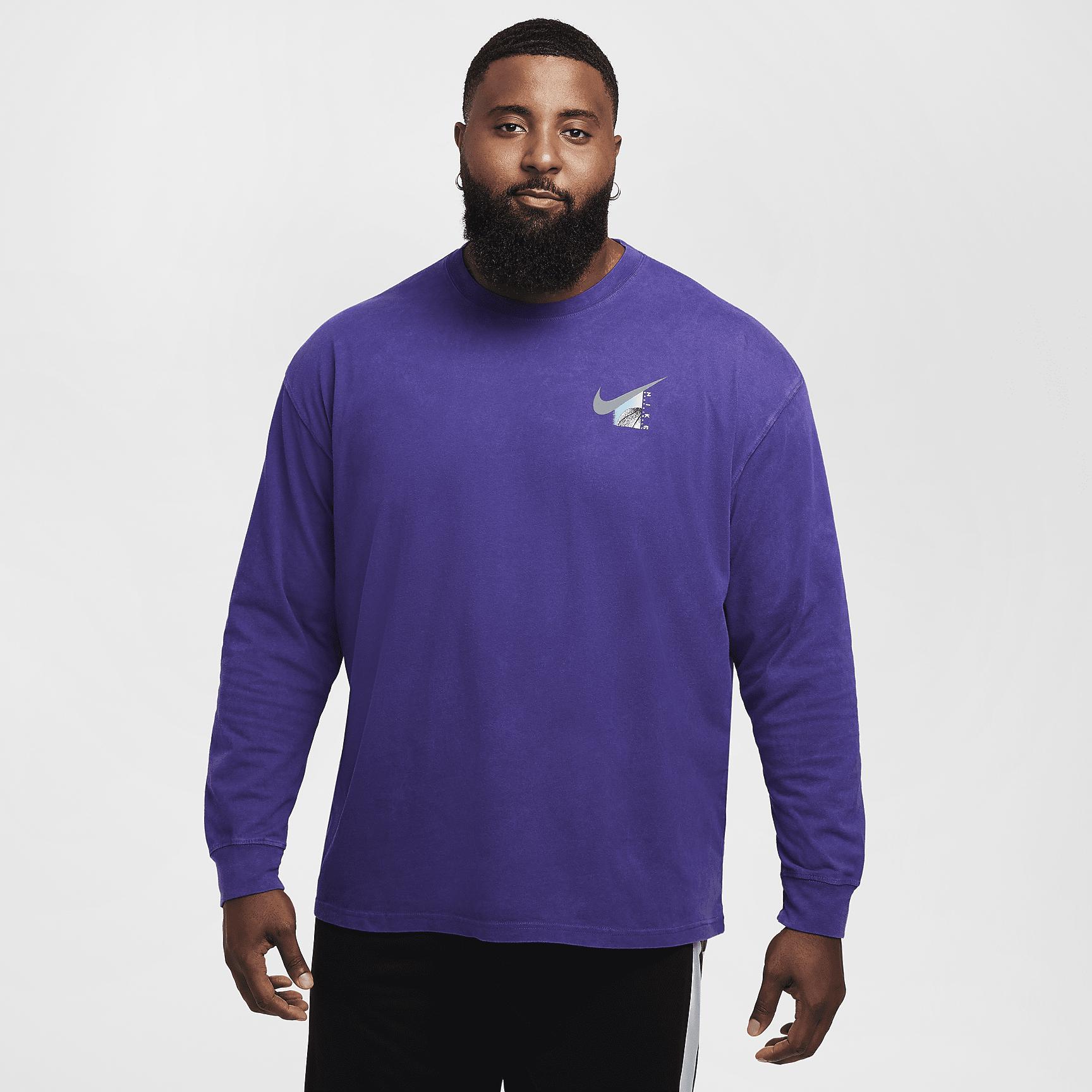 Nike Mens Max90 Long-Sleeve Basketball T-Shirt | HF6195-504 Product Image