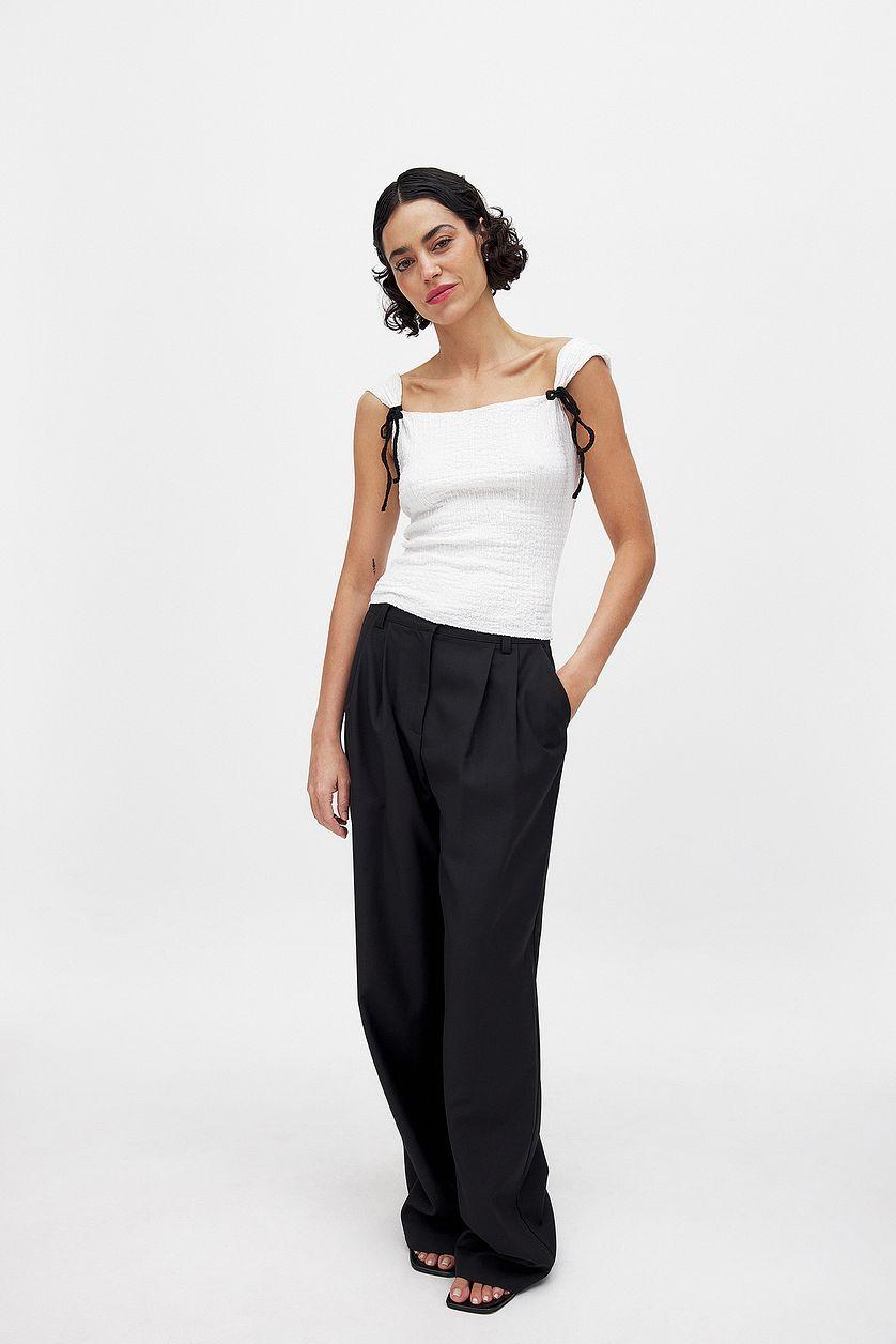 Tie Shoulder Detail Top Product Image