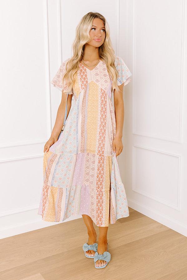 Boho Charm Floral Midi Dress Product Image