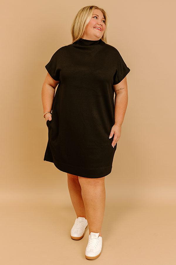 City Sleek Mini Dress in Black Curves Product Image