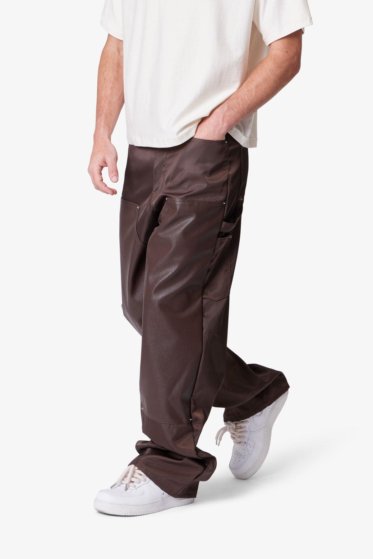 Ultra Baggy Nylon Work Pants - Brown Product Image