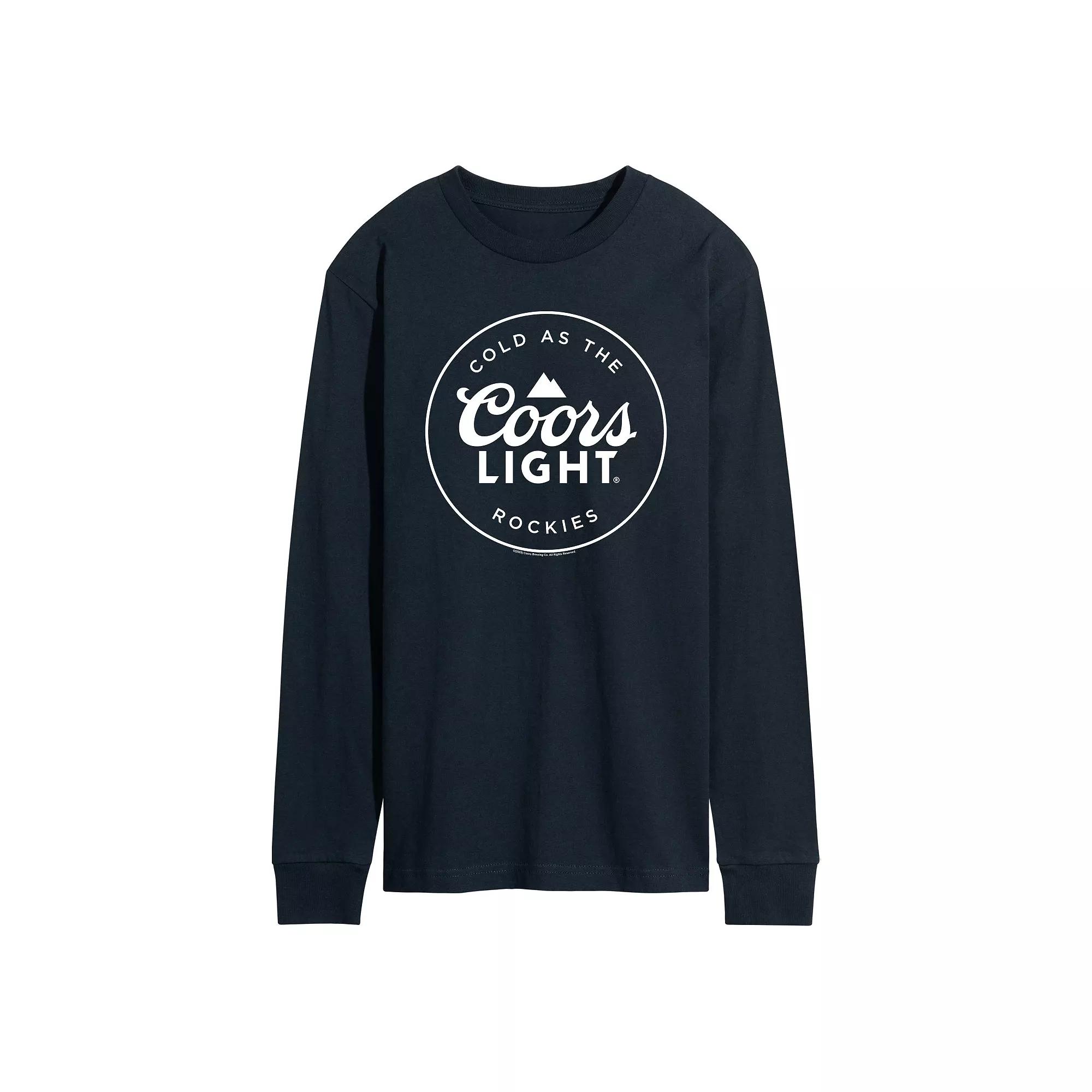 Men's Coors Light Logo Badge Long Sleeve Graphic Tee,  Product Image