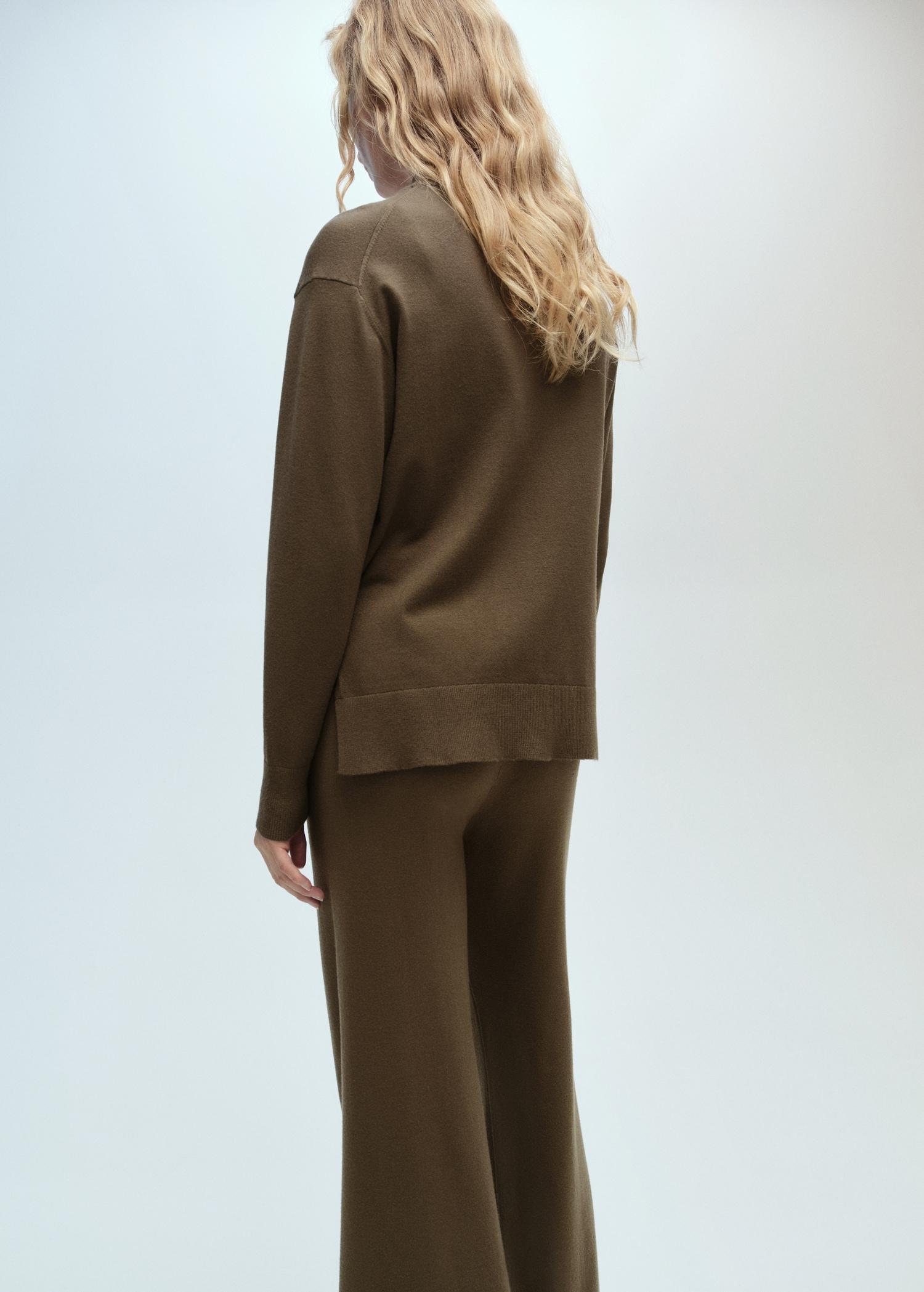 Perkins neck knitted sweater - Women | MANGO USA Product Image