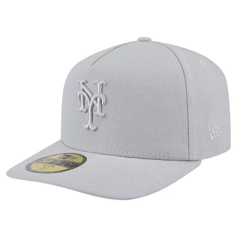 Men's New Era  Gray New York Mets Colorpack 59FIFTY Fitted Hat, Size: 7 1/2, Grey Product Image