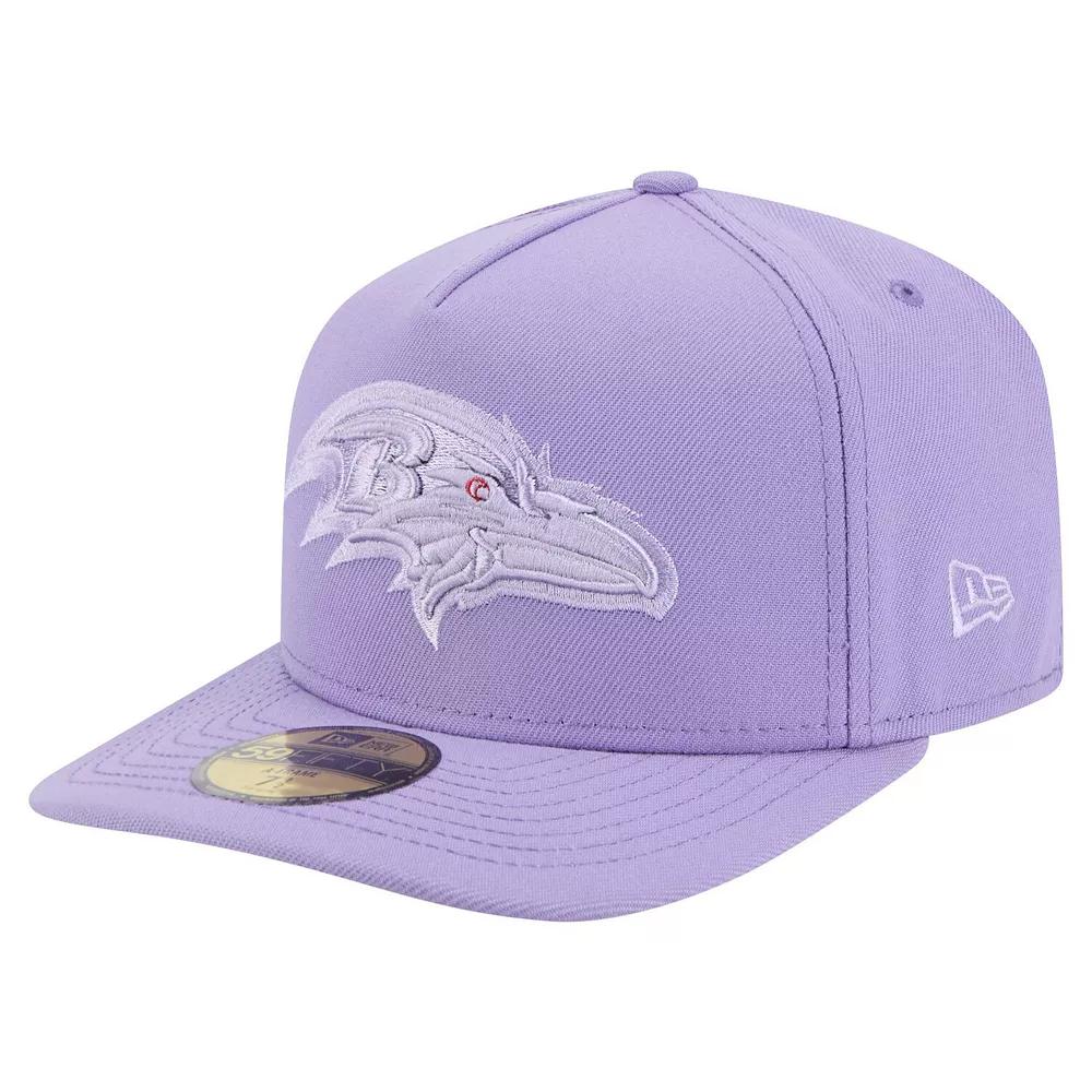 Men's New Era Purple Baltimore Ravens Color Pack A-Frame 59FIFTY Fitted Hat, Size: 7 1/4 Product Image