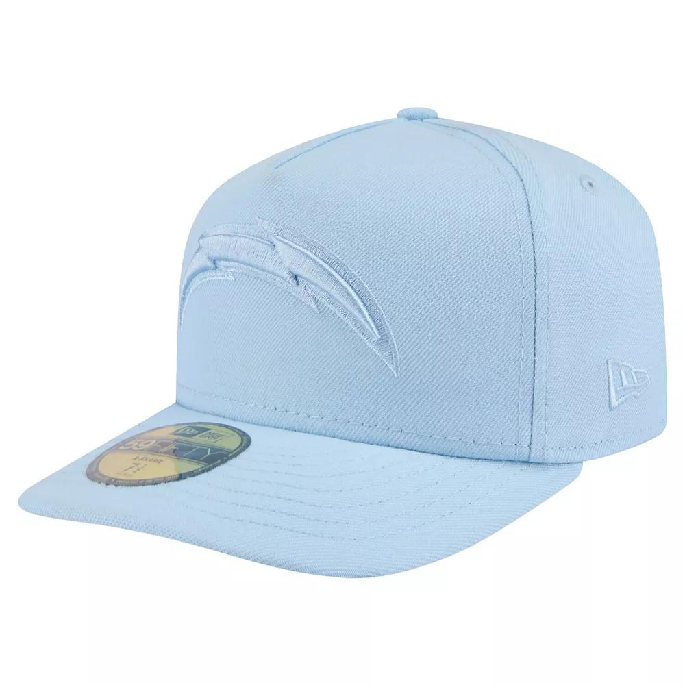 Men's New Era Light Blue Los Angeles Chargers Color Pack A-Frame 59FIFTY Fitted Hat, Size: 7 3/8 Product Image