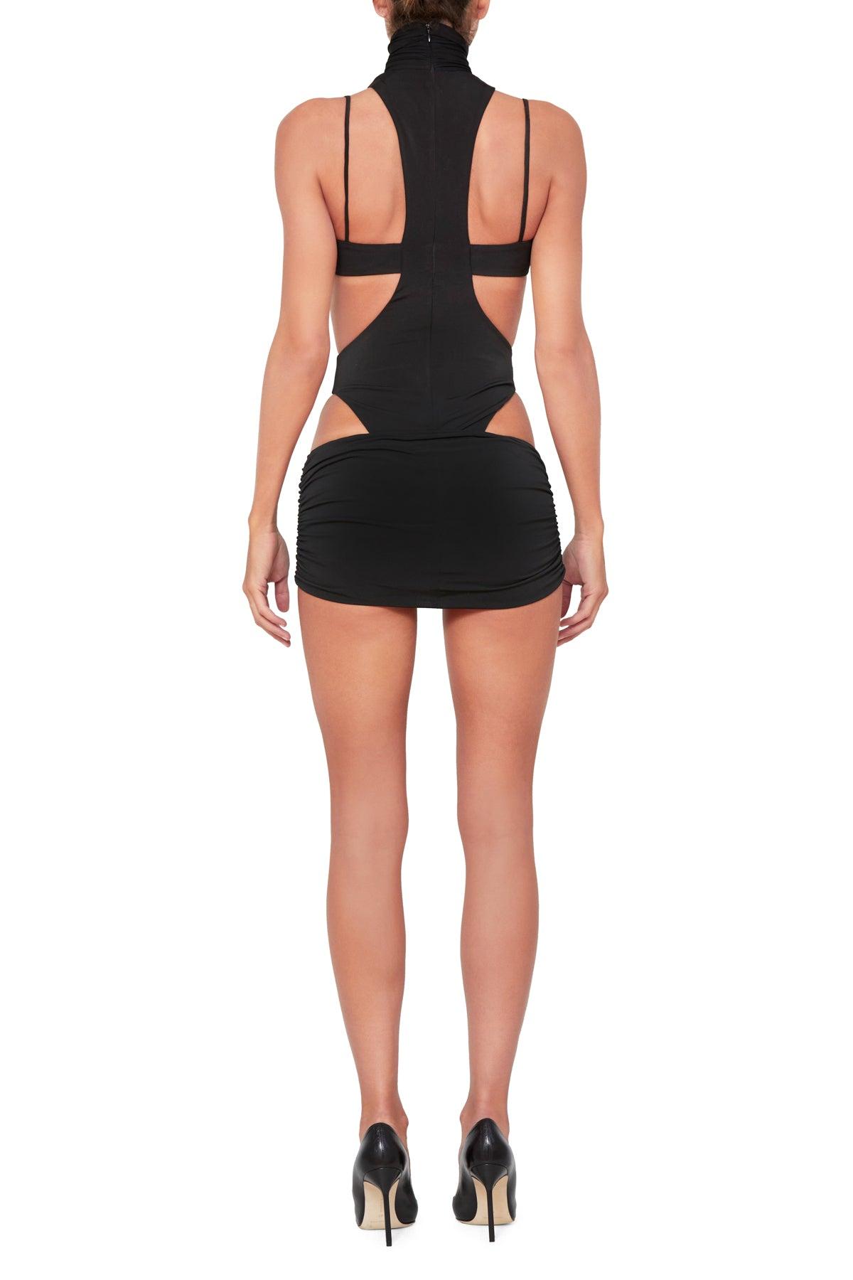 Mock Neck Bodysuit with Cut Out Bralette Detail Product Image