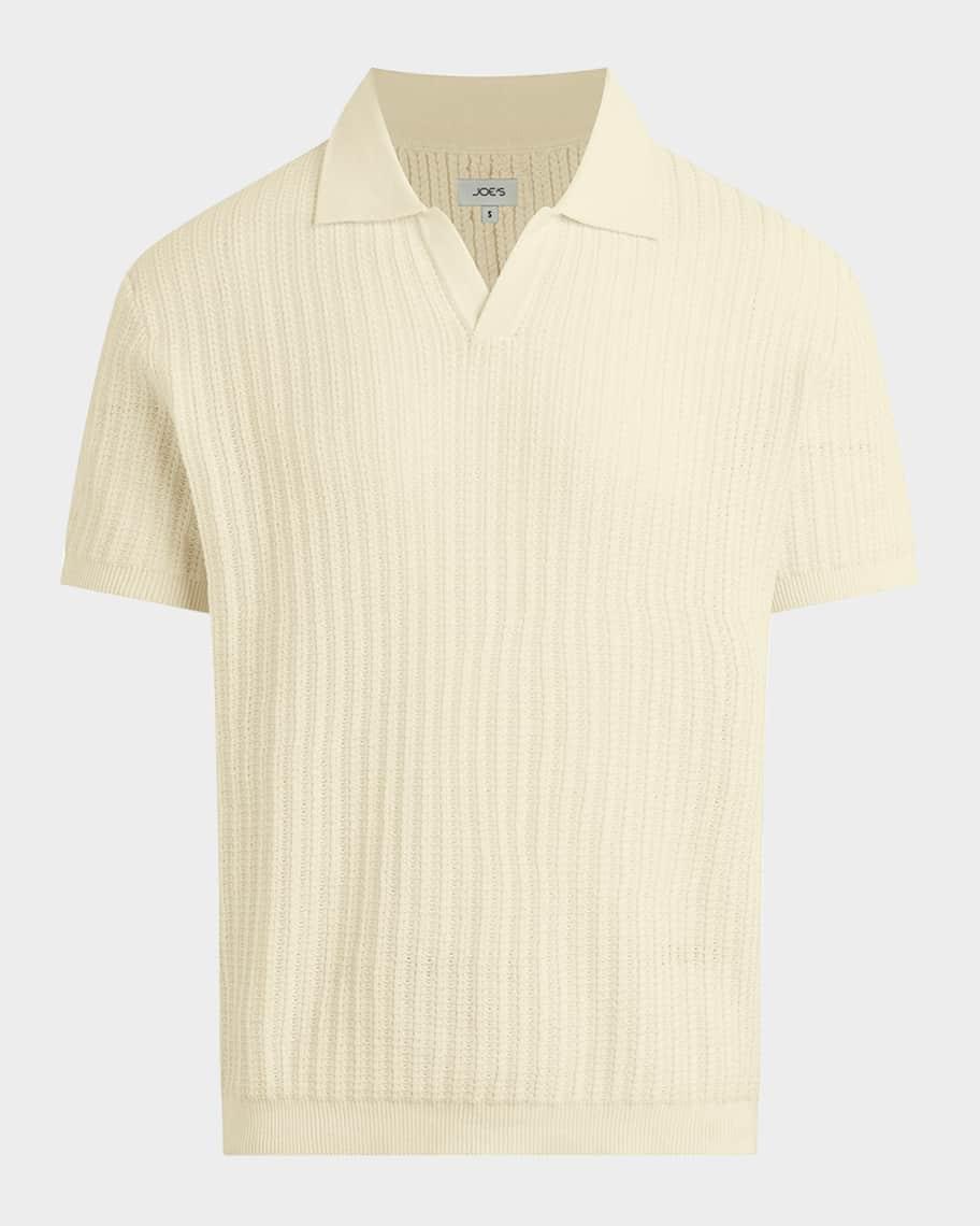 Men's Textured Polo Sweater Product Image