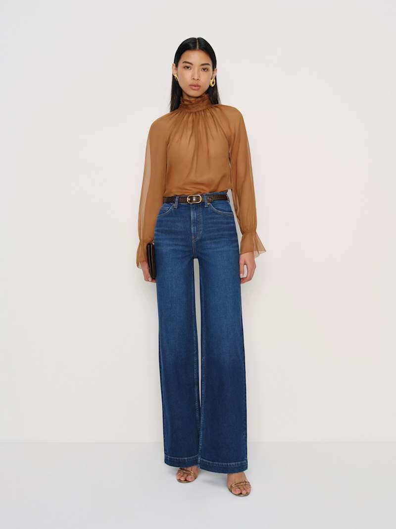 Bex Super Stretch High Rise Wide Leg Jeans Product Image