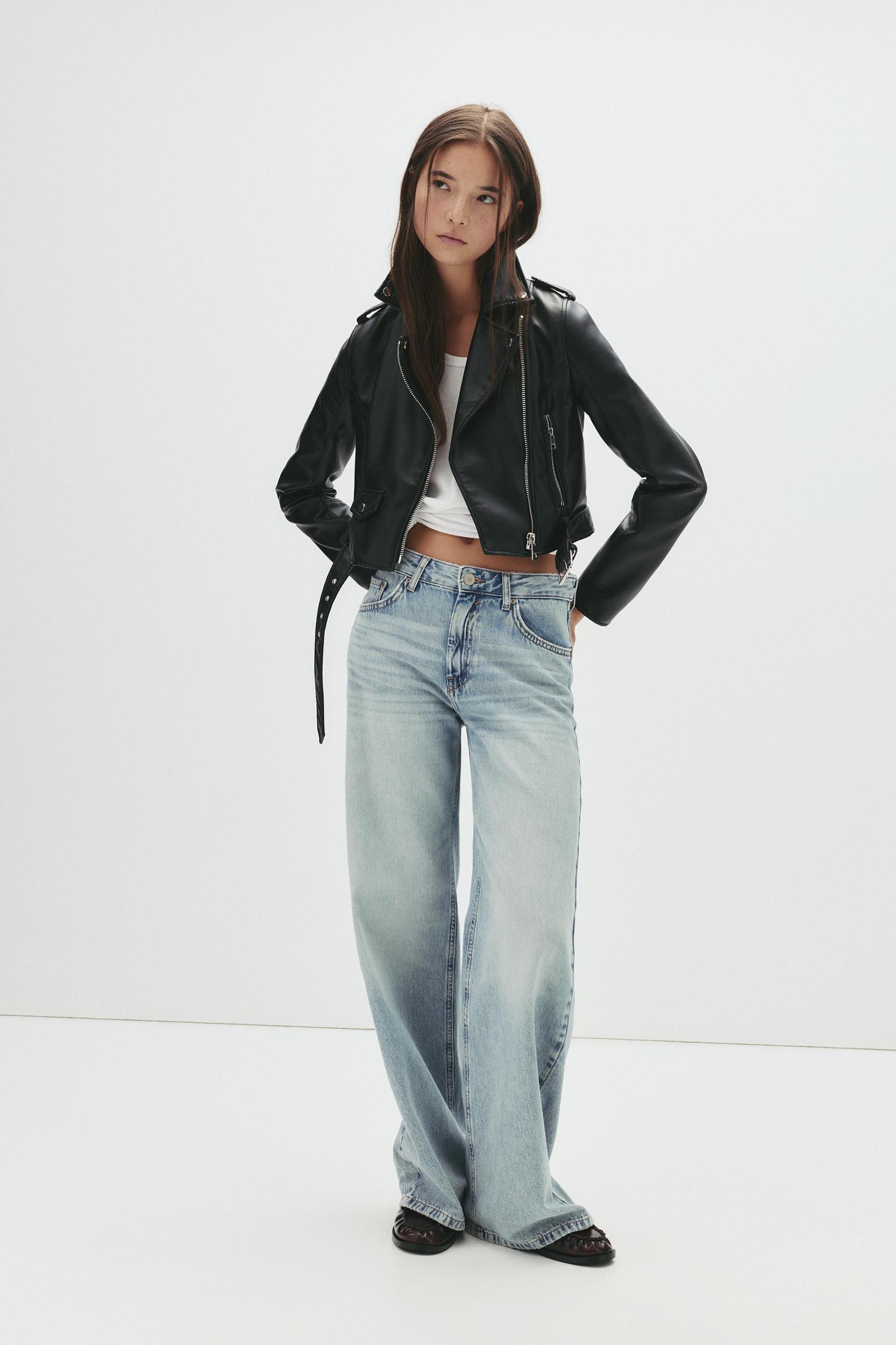 Faux leather biker jacket Product Image