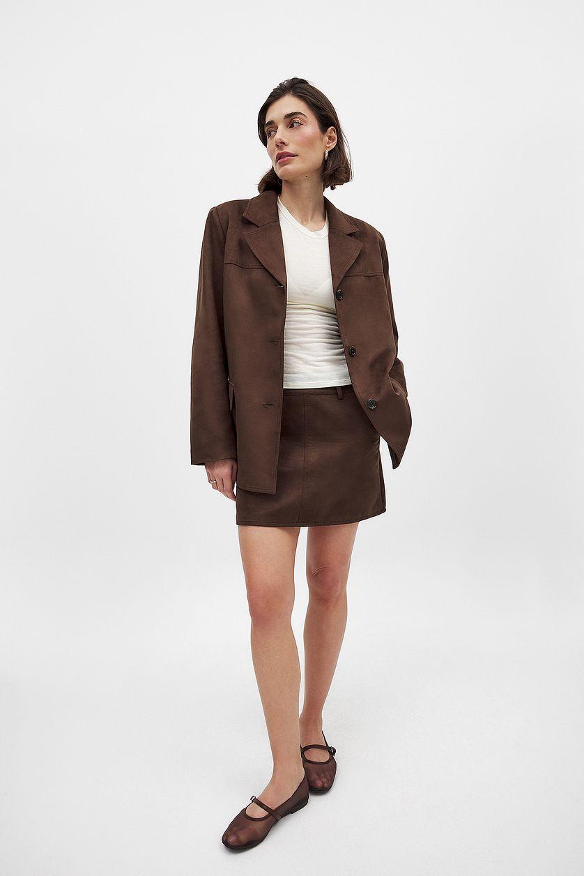 Faux Suede Mini Skirt Product Image