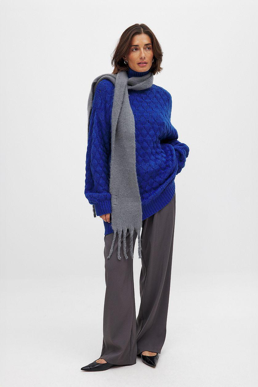 Polo Neck Knitted Sweater Product Image