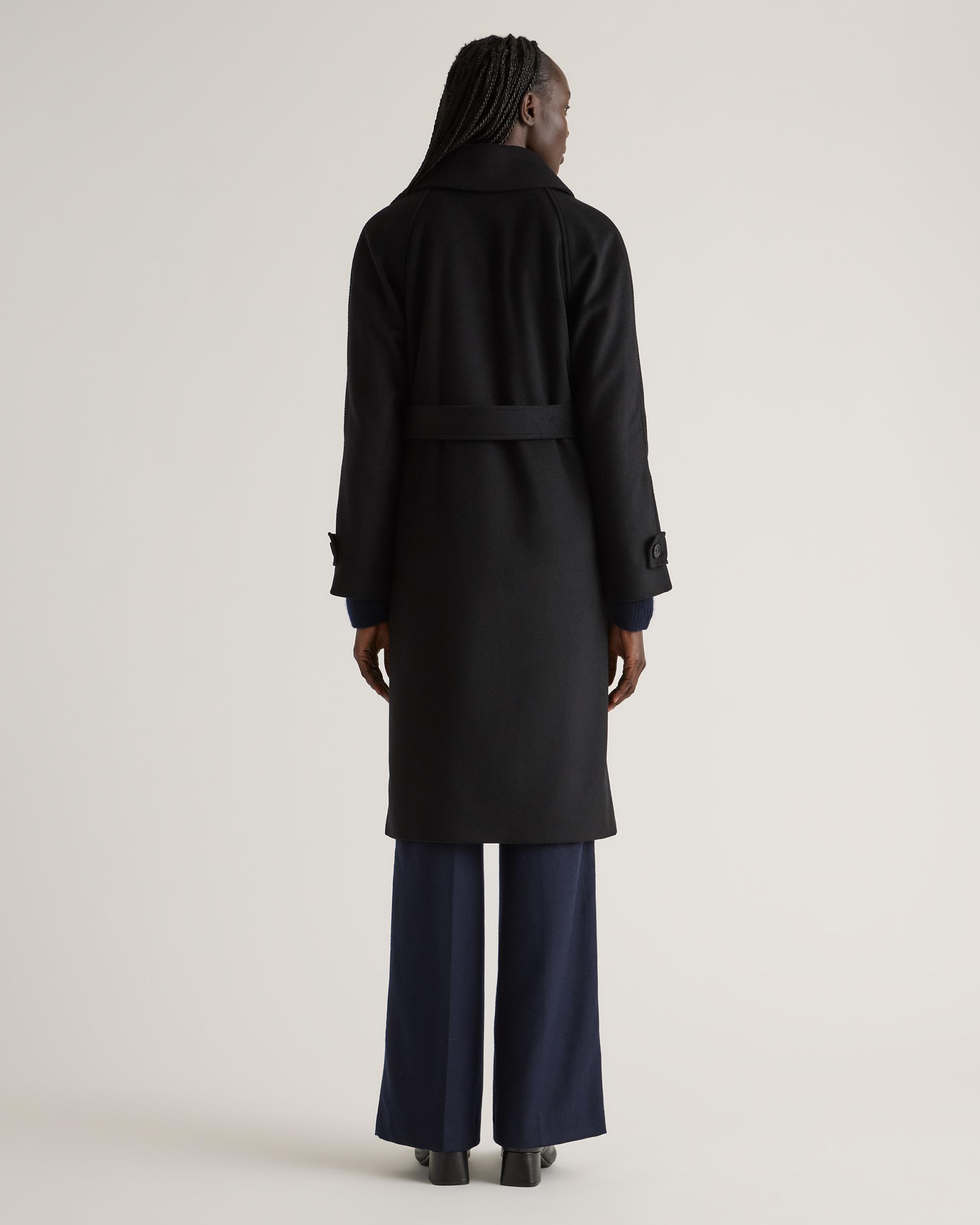 Quince | Women's Italian Wool Belted Point Collar Coat Size XL, Wool/Nylon Product Image