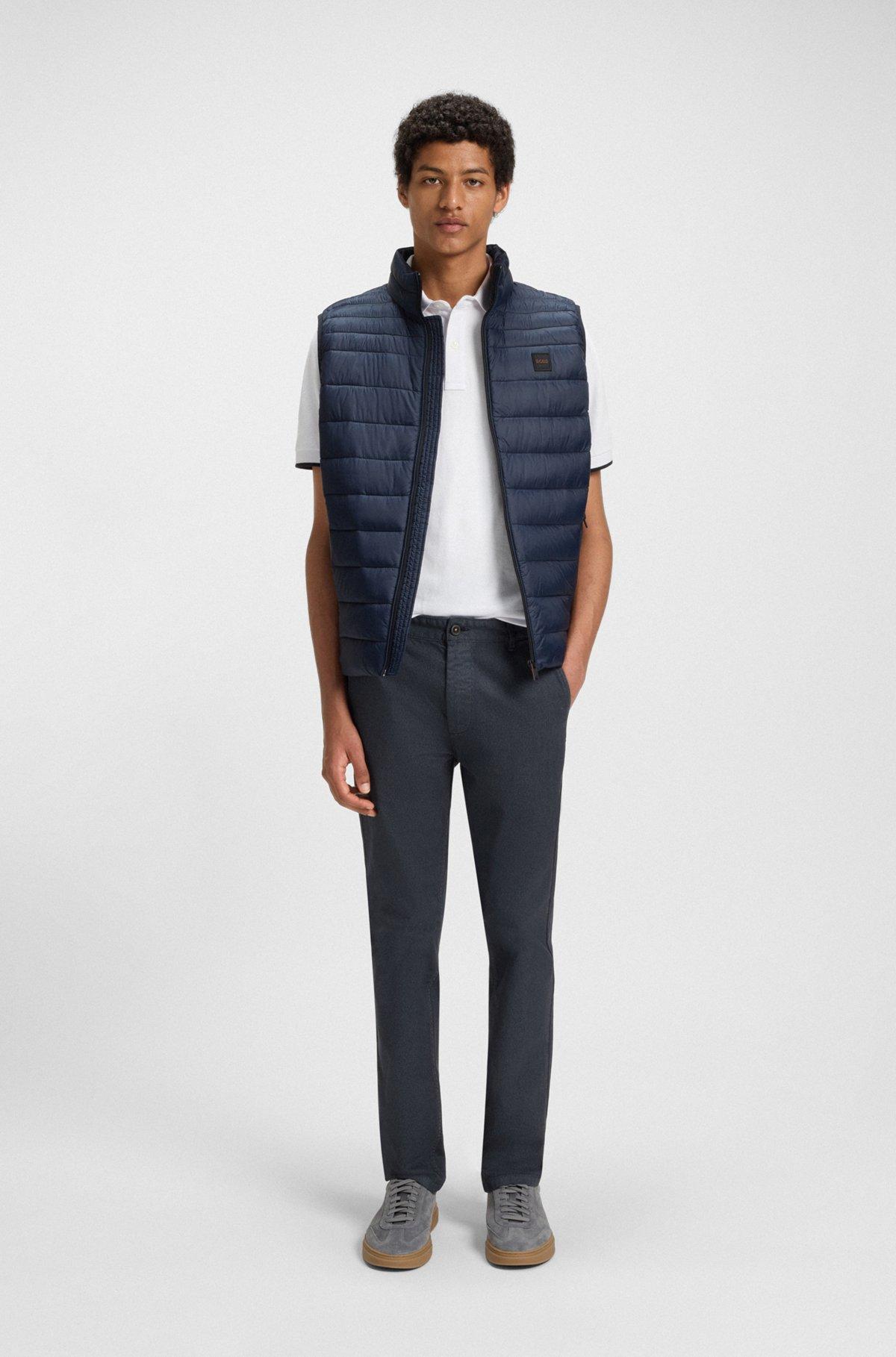 BOSS - Slim-fit pants in stretch cotton - Dark Blue Product Image