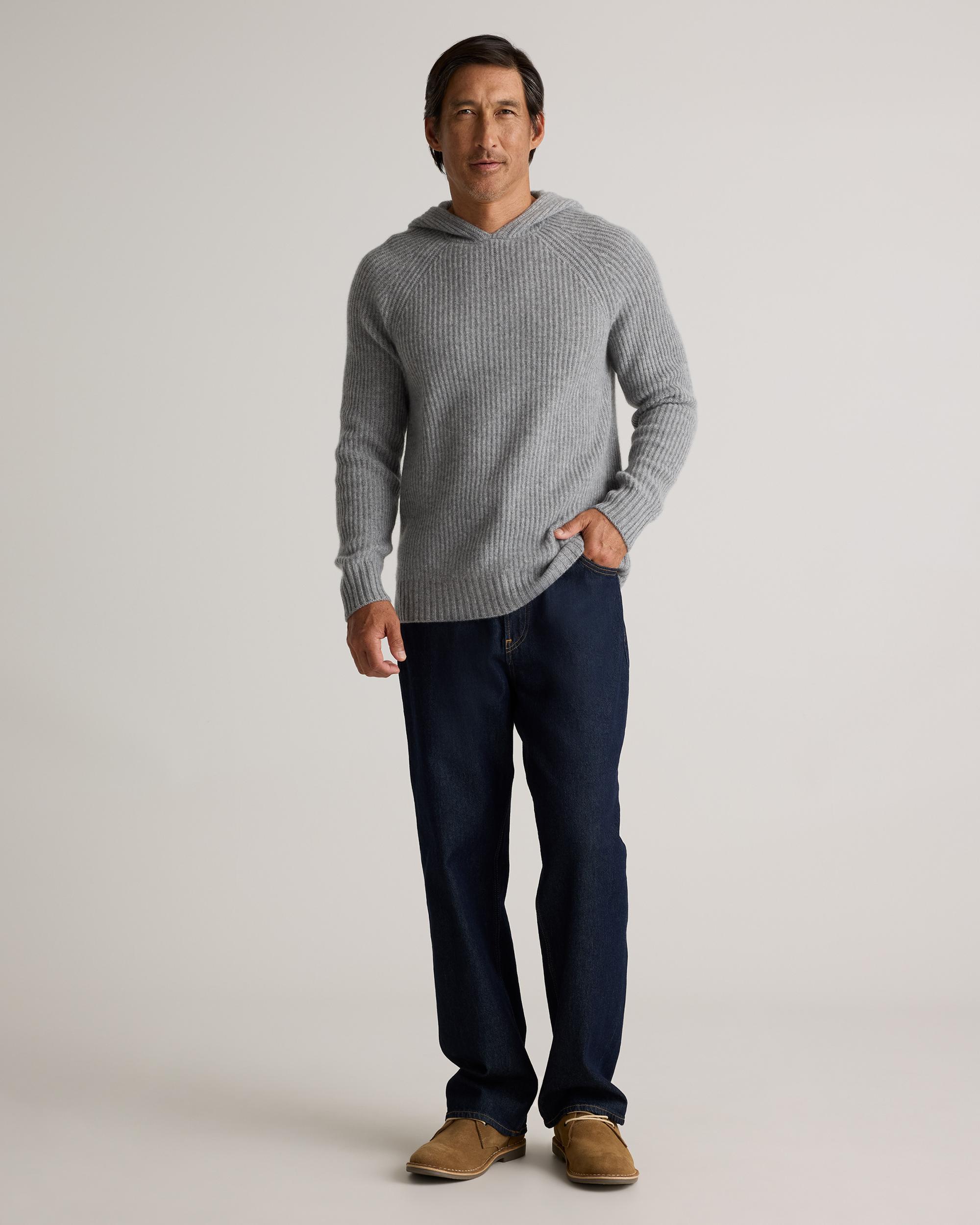 Quince | Men's Mongolian Cashmere Fisherman Pullover Hoodie Product Image