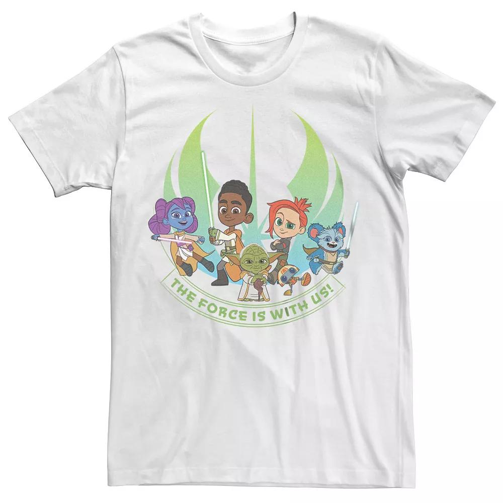 Big & Tall Star Wars: Young Jedi Adventures The Force is With Us Characters Graphic Tee, Men's,  Product Image