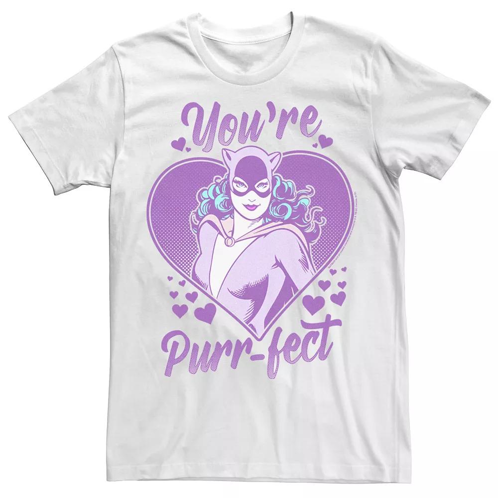 Men's DC Comics Valentine's Day Catwoman You're Purr-fect Tee,  Product Image