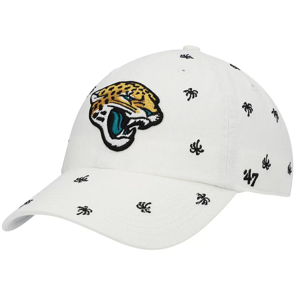 Women's '47 White Jacksonville Jaguars Confetti Clean Up Adjustable Hat Product Image
