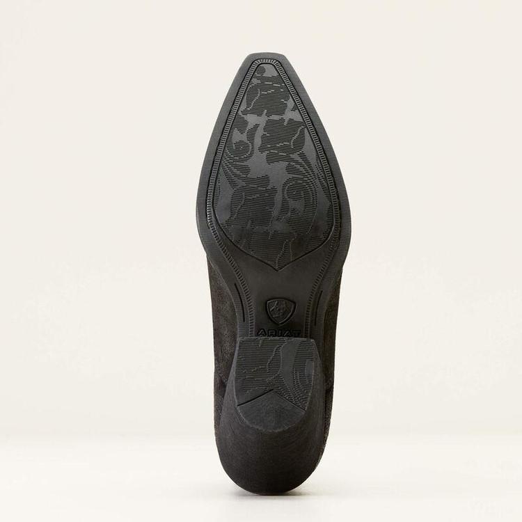 SALE Ariat® Ladies' Layla Distressed Black Suede Short Booties Product Image