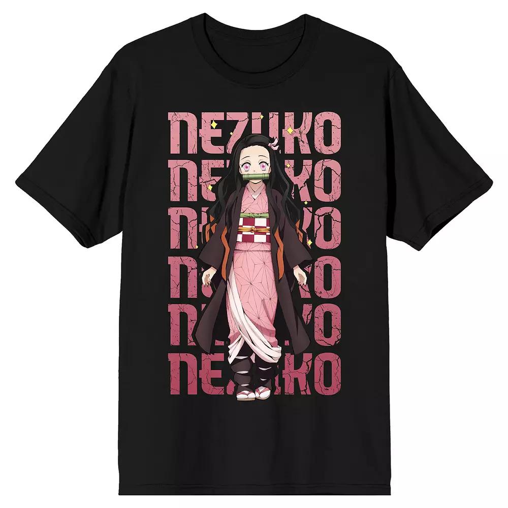Men's Demon Slayer Nezuko Repeat Graphic Tee, Size: XXL, Black Product Image