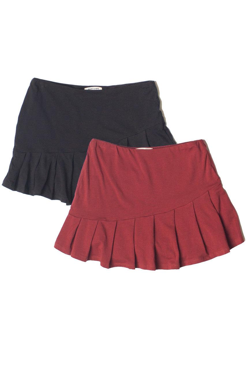 Knife Pleat Jersey Skort Product Image