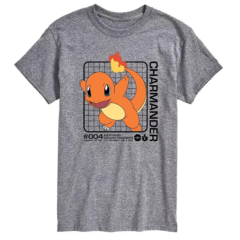 Big & Tall Pokemon Charmander's Stats Graphic Tee, Men's,  Product Image