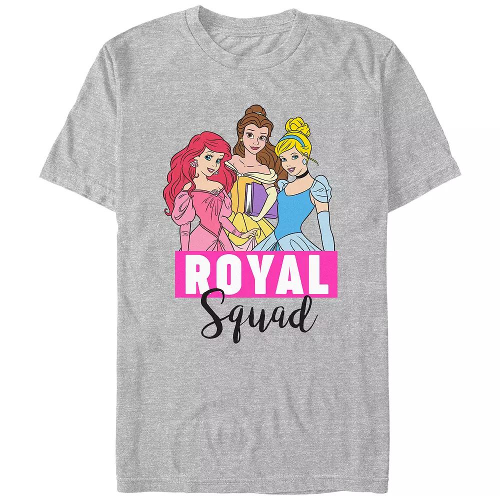 Disney's Ariel, Belle & Cinderella Princess Royal Squad Juniors' Boyfriend Graphic Tee, Women's, Size: Small, Athletic Grey Product Image