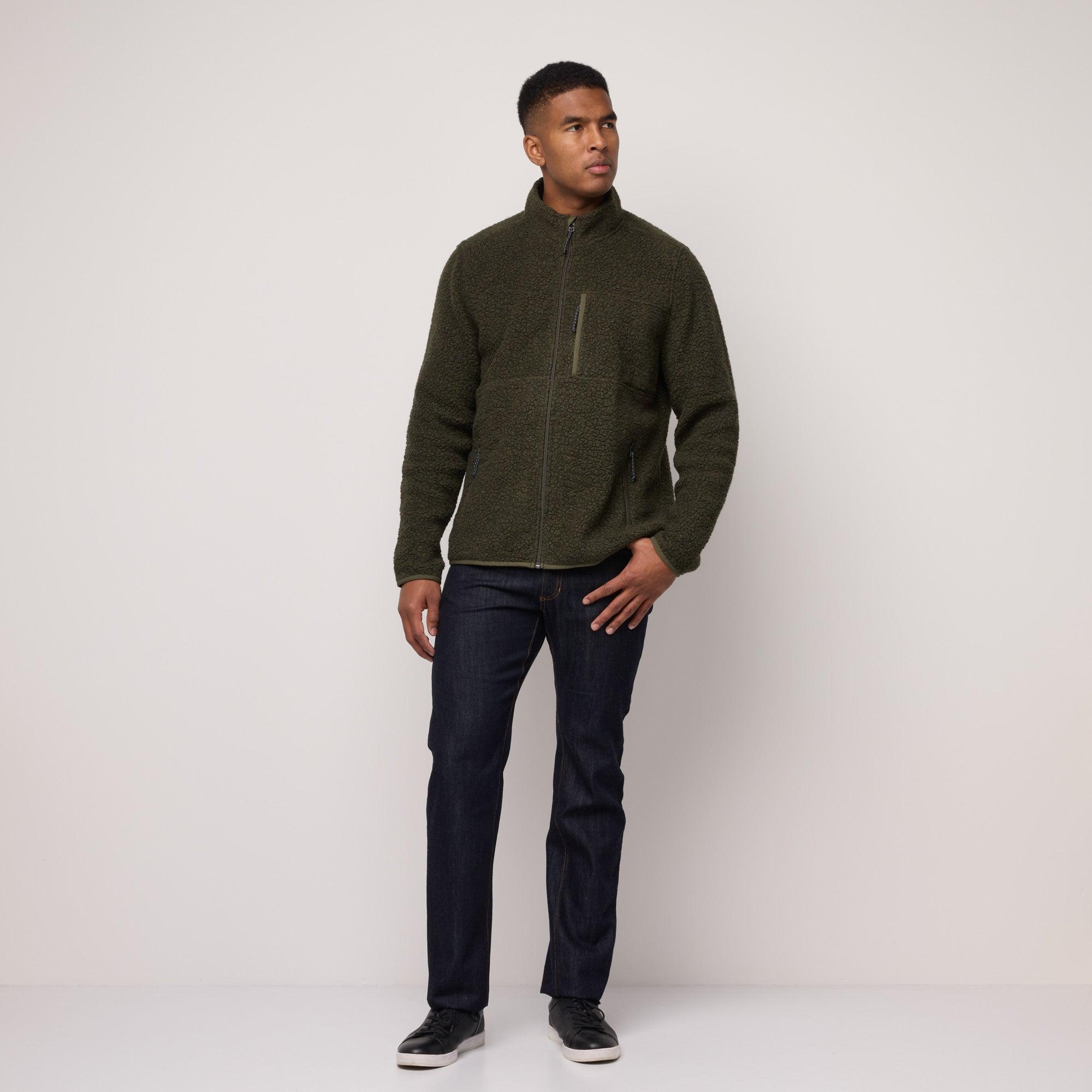 Merino Wool Fleece Jacket | Forest Night Product Image