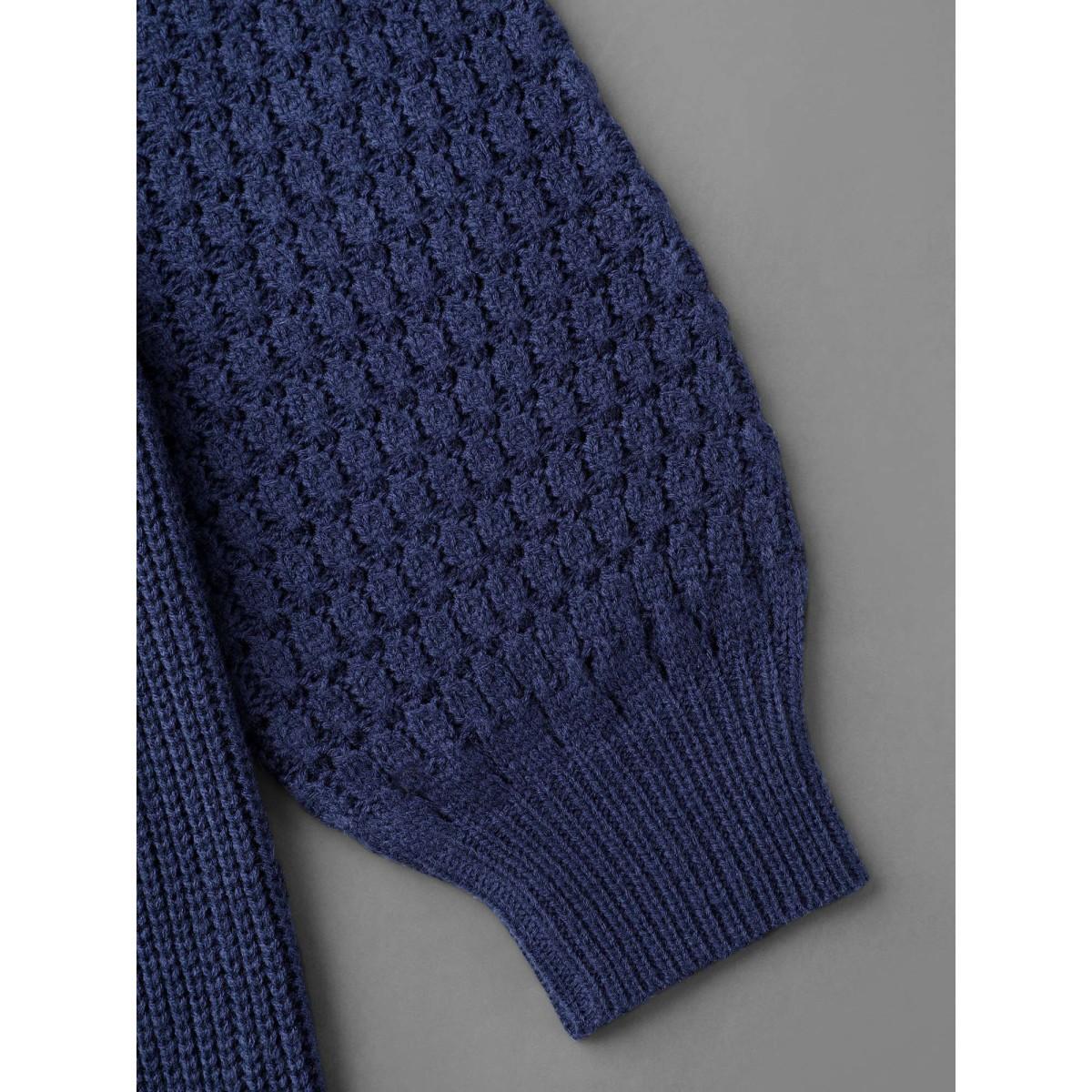 Plus Size Plain Pit Strip Raglan Sleeve Sweater Dress Indigo Women Elegant Bodycon Long Sleeve Everyday Sweater Dresses BloomChic 30/6X Product Image