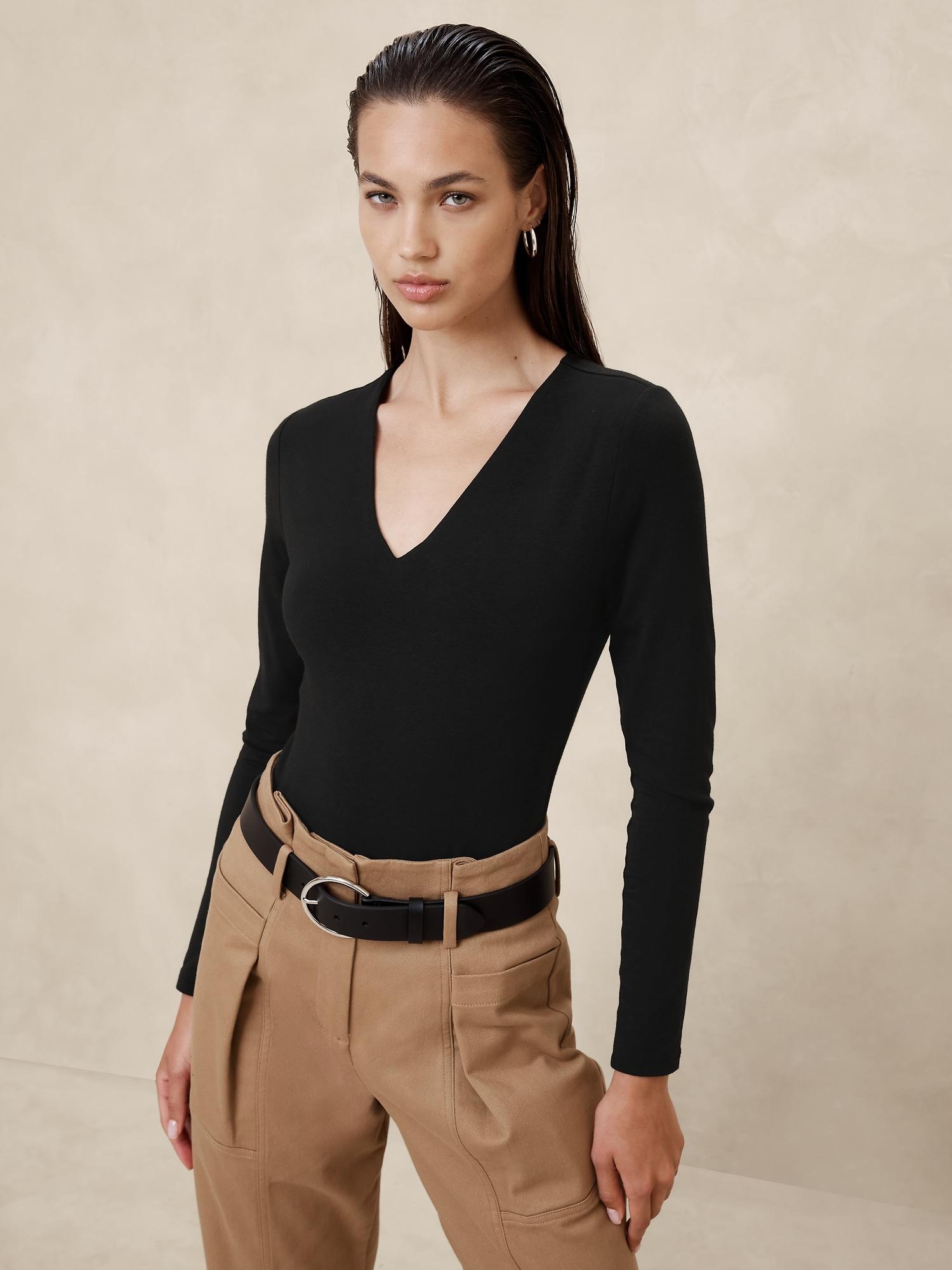 Soft Stretch V-Neck Bodysuit Product Image