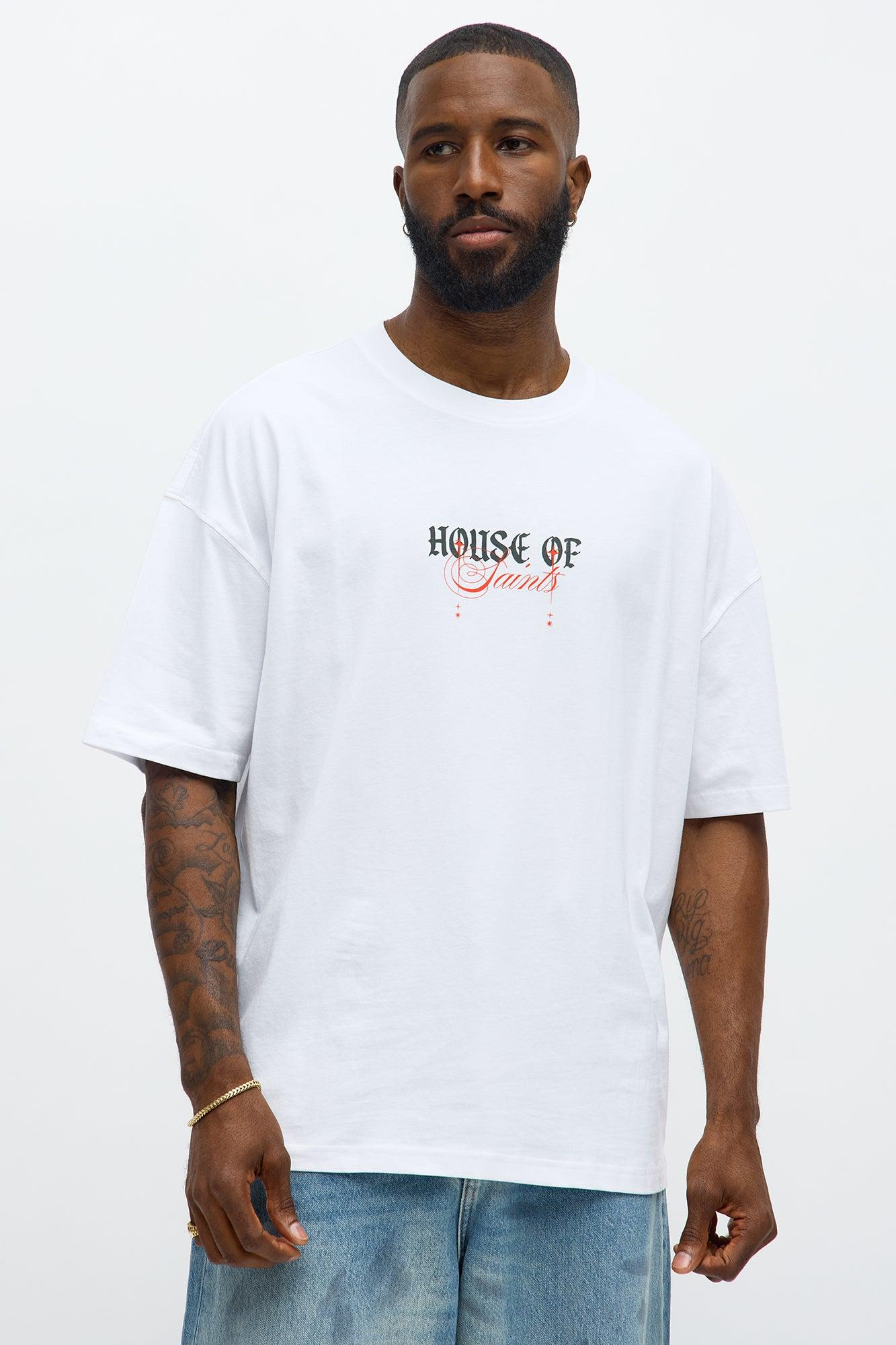 House Of Saints Oversized Short Sleeve Tee - White Male Product Image