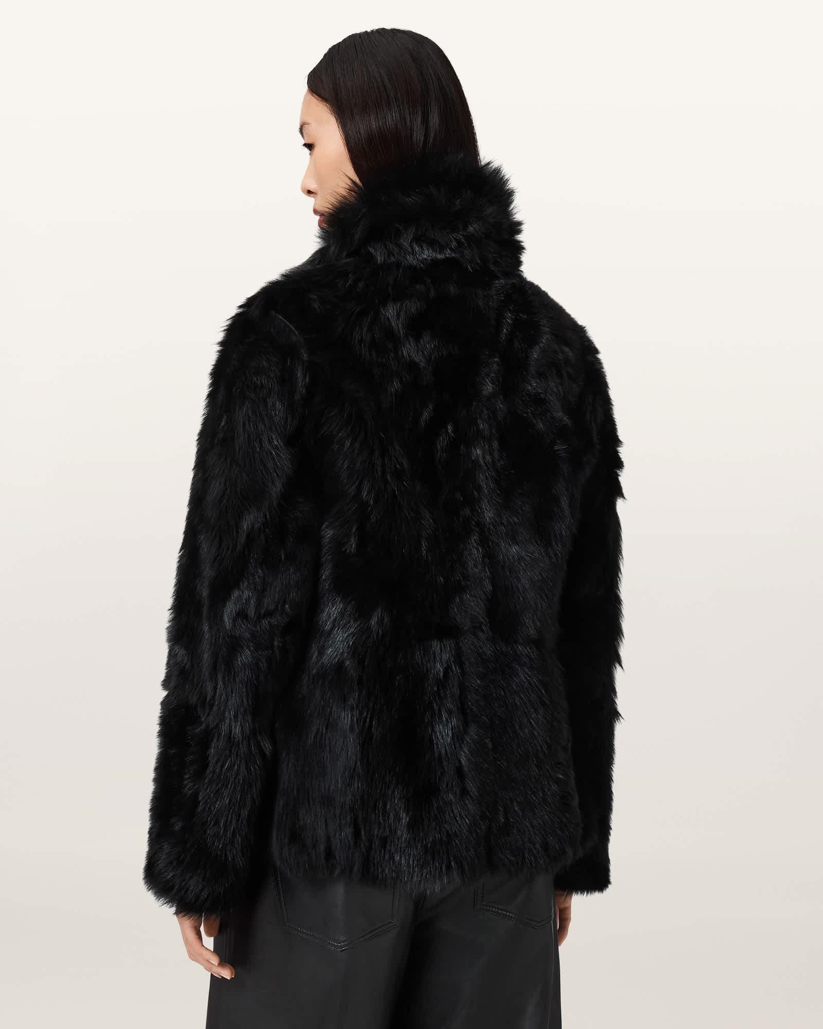Wilton Reversible Shearling Jacket Black | ALLSAINTS US Product Image