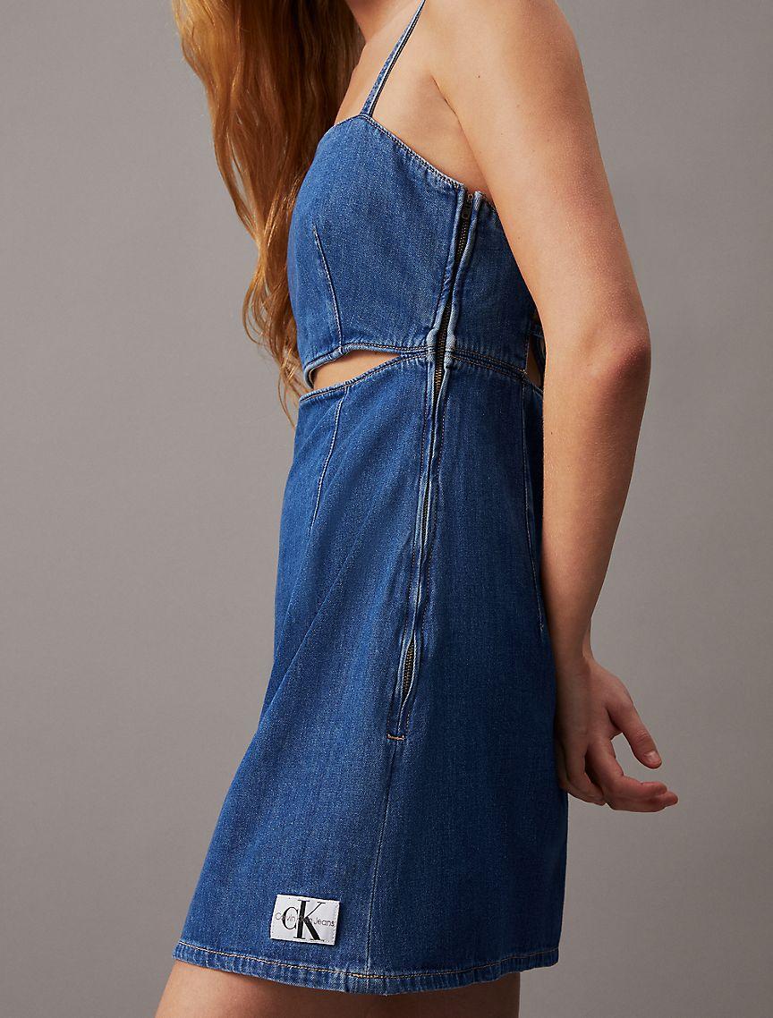 Cut Out Denim Mini Dress Product Image