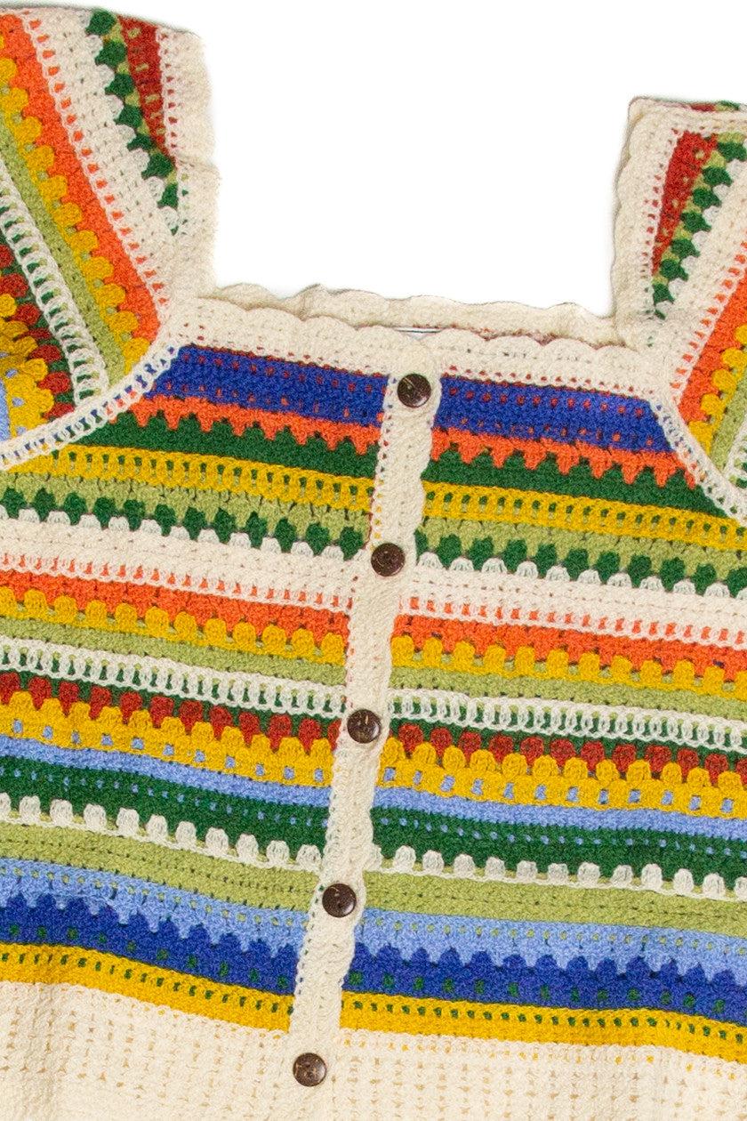 Stripe Crochet Cardigan Product Image