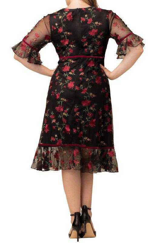 Floral Flare Wildflower Embroidered Dress - Plus Product Image