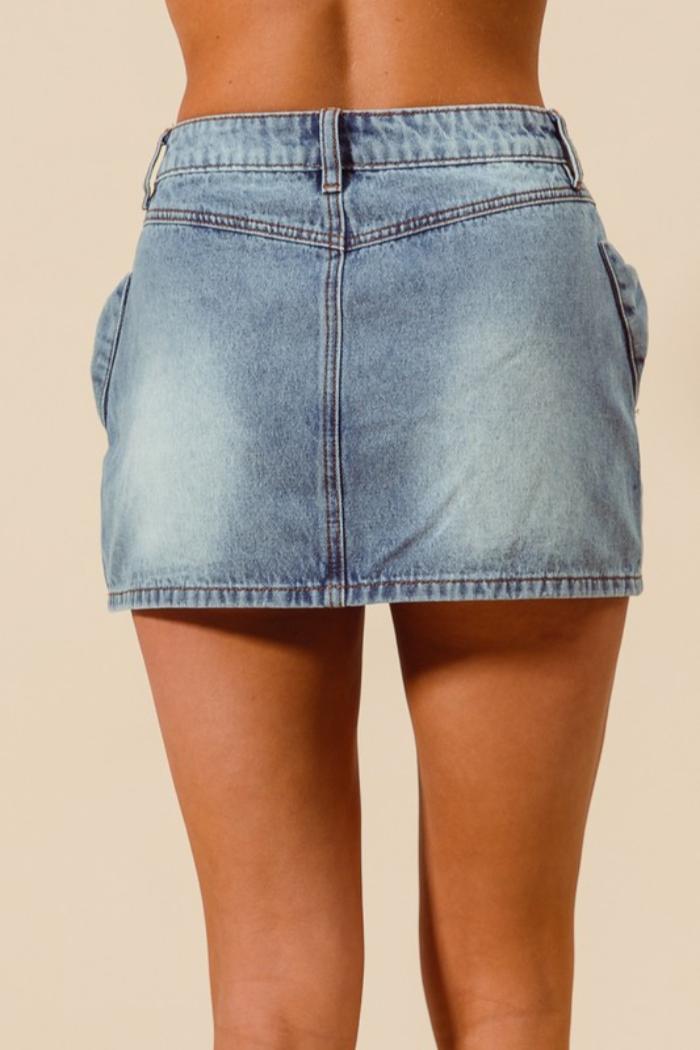 Bow Pocket Mini Skirt Product Image